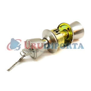 Cerradura Pomo Plateada Tipo Copa En Blister Lh