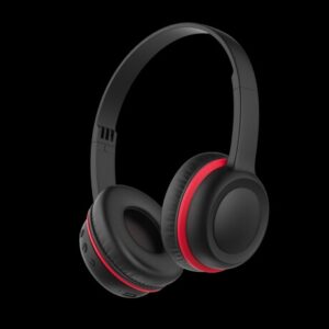 Auricular Bluetooth Gorsun E63 Para Ninos Universo Binario Negro Rojo