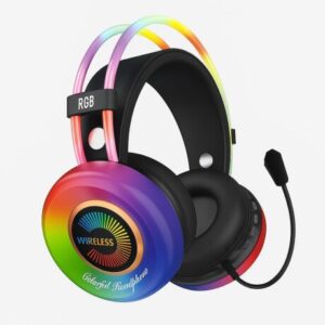 Auriculares Gamer Luces Rgb Con Microfono Blanco
