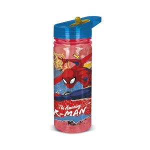 Botella Plastica Infantil Con Sorbito 620Ml Spiderman