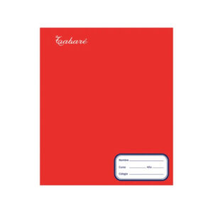 Cuaderno Tabare 96 Hojas Rojo