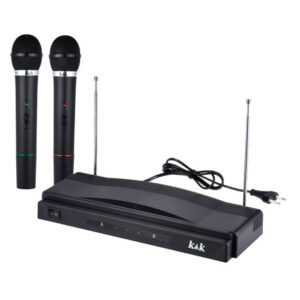 Kit Microfonos Inalambricos Con Base At 306