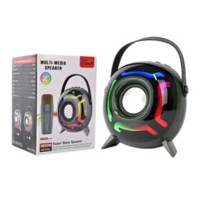 Parlante Circular Con Microfono Y Luces Led Bluetooth