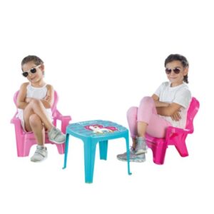 Set Infantil Dolu Mesa Y 2 Sillas Unicornio