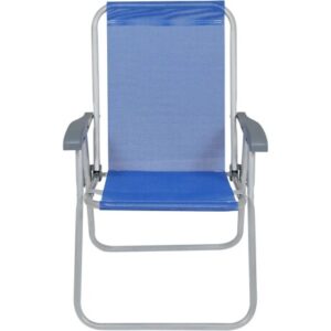 Silla Alta Bel Aluminio Comfort Poliester De Pvc Ub Azul Francia