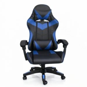 Silla Gamer Ergonomica Con Masajes Negra Y Azul