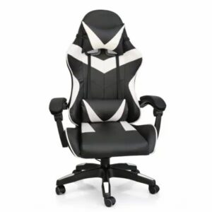 Silla Gamer Ergonomica Con Masajes Negra Y Blanca