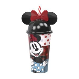 Vaso Plastico Milkshake Disney Con Forma Y Pajita 500Ml Minnie